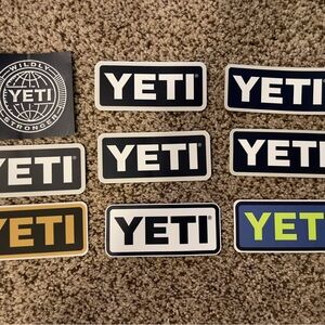 Yeti Logo Sticker Collection - Black, White, Yellow, Blue